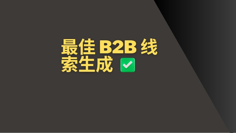 最佳 B2B 线索生成