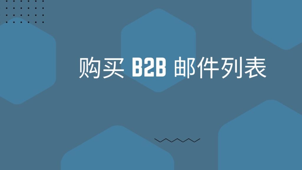 购买 B2B 邮件列表
